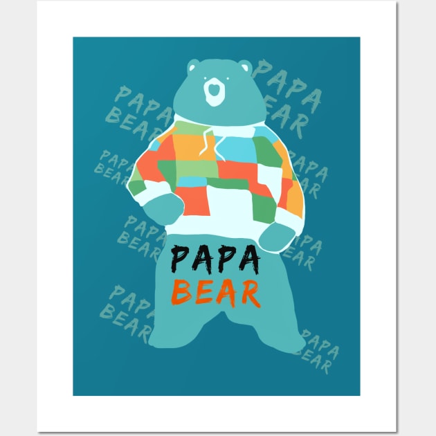 Cute Papa bear Wall Art by Mimie20